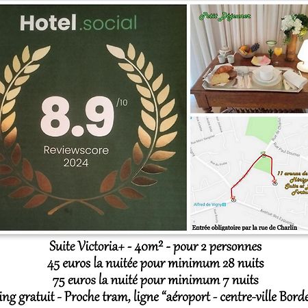 Le Fortuny - 3 Suites, 2 Apparts, 1 Chambre - Proche Tram Ligne Aeroport Et Parking Gratuit Merignac  Exterior photo