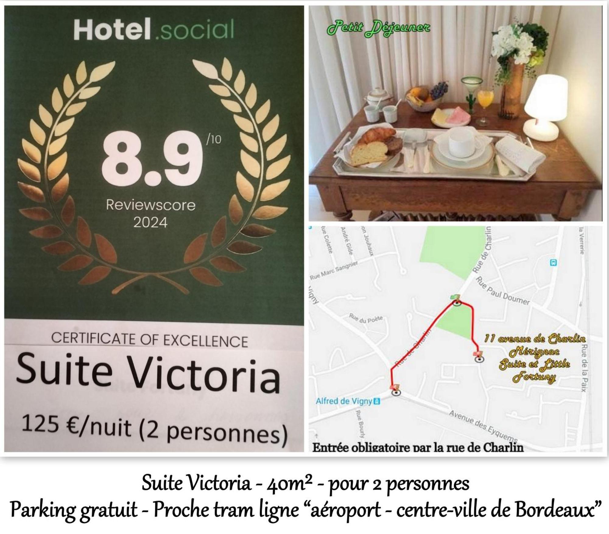 Le Fortuny - 3 Suites, 2 Apparts, 1 Chambre - Proche Tram Ligne Aeroport Et Parking Gratuit Merignac  Exterior photo